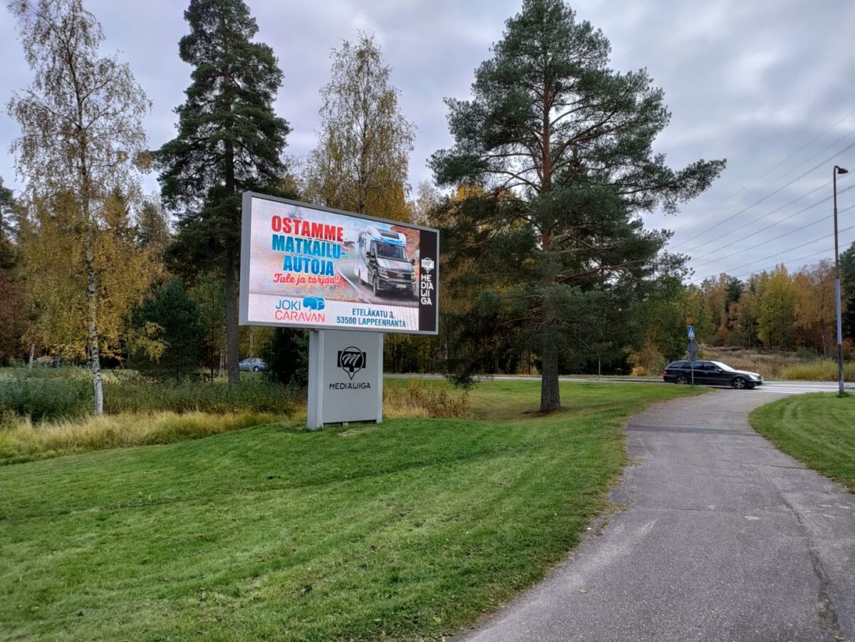 Digitaalinen ulkomainostaulu Imatra Helsingintie