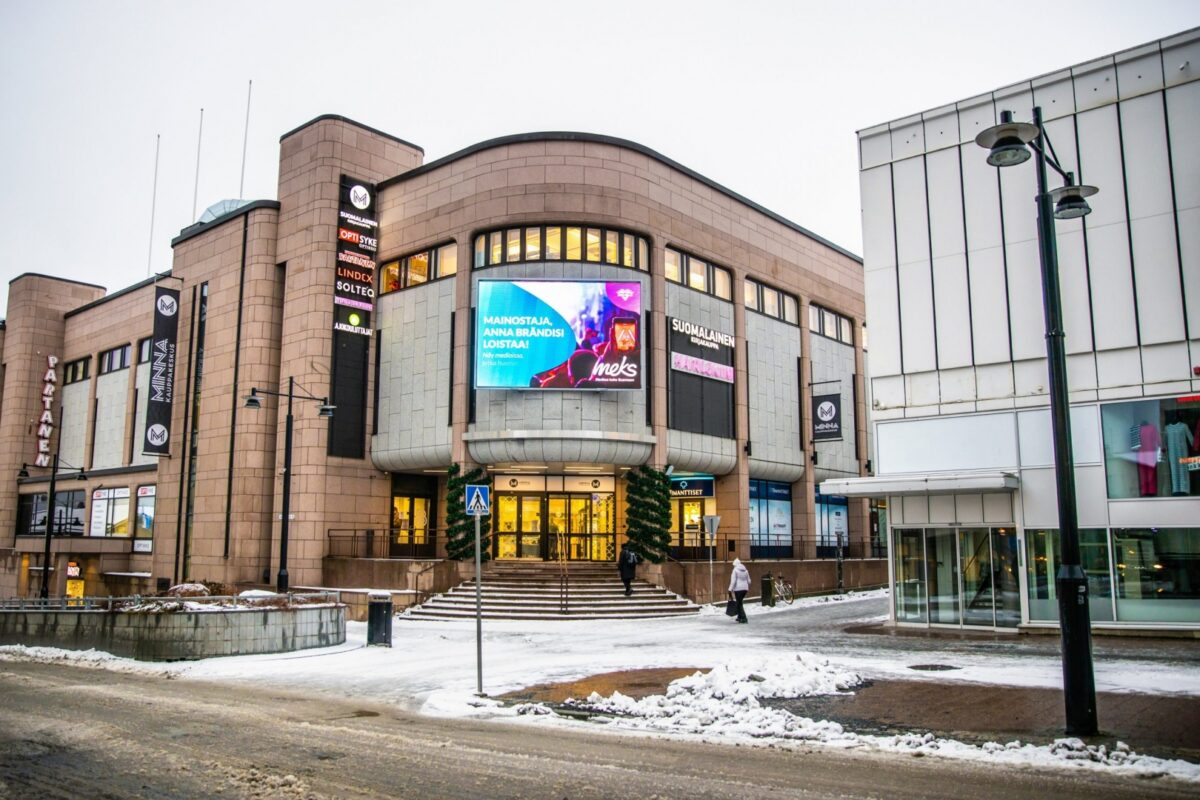 Digitaalinen ulkomainostaulu Kuopio Kauppakeskus Minna