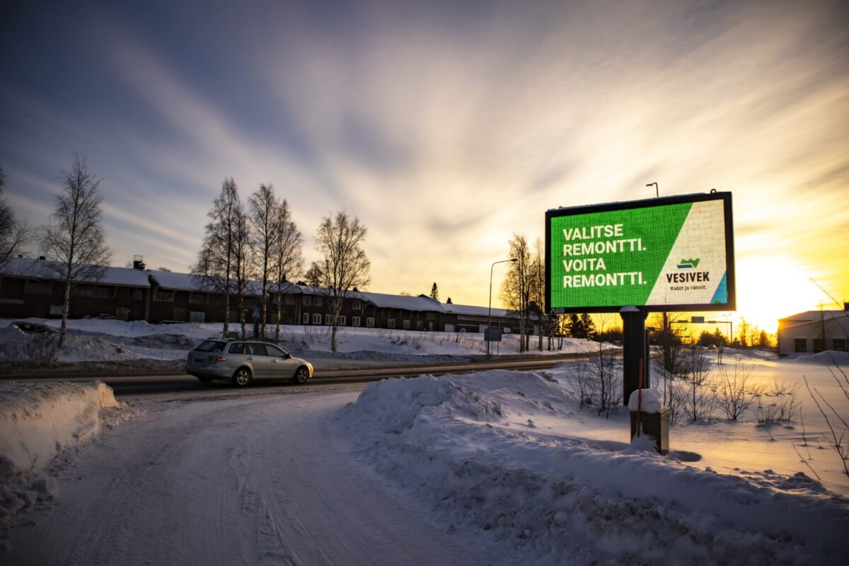 Digitaalinen ulkomainostaulu Tornio Jokivarrentie